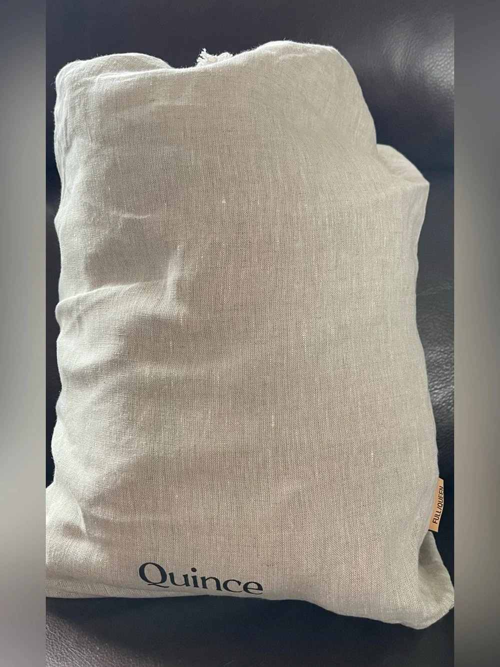 NEW Quince European Linen Chambray Duvet Cover, Full/Queen (Natural)